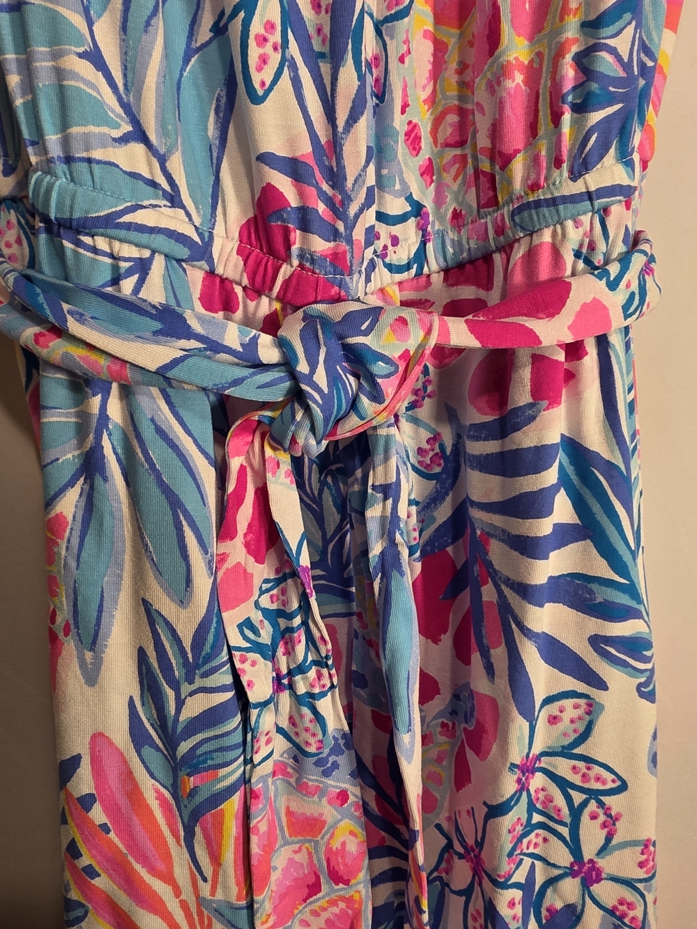 NWT Lilly Pulitzer Samia Off Shoulder Romper M, Resort White Rainforest Retreat - Picture 6 of 12